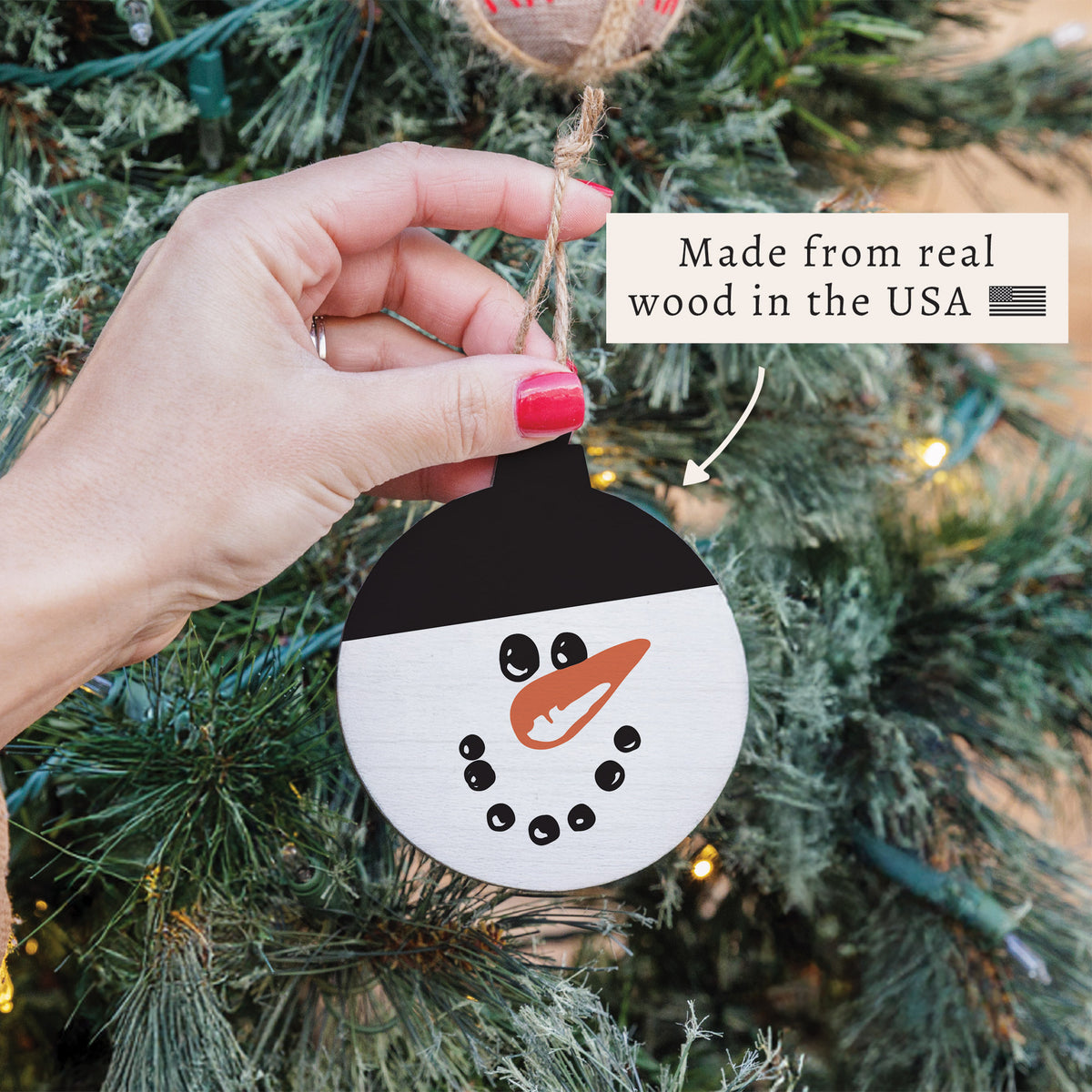 Snowman Face Ornament