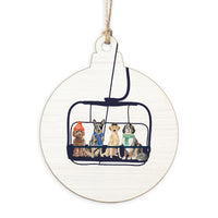Dogs Ski Lift Ornament