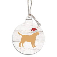 Golden Santa Dog Ornament