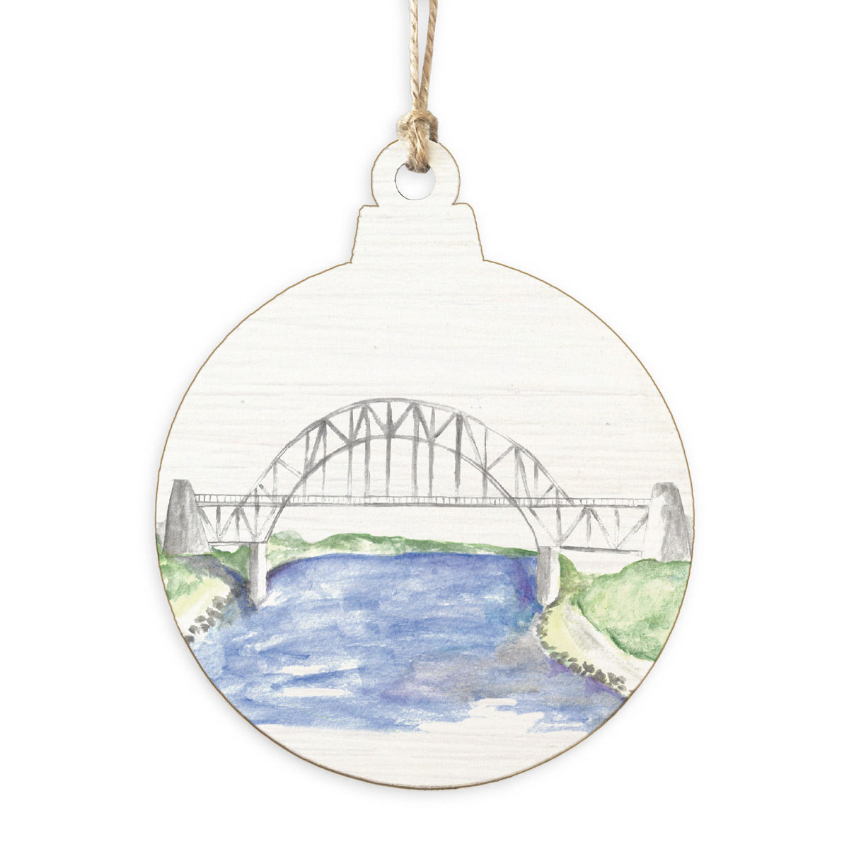 Watercolor Bridge Ornament