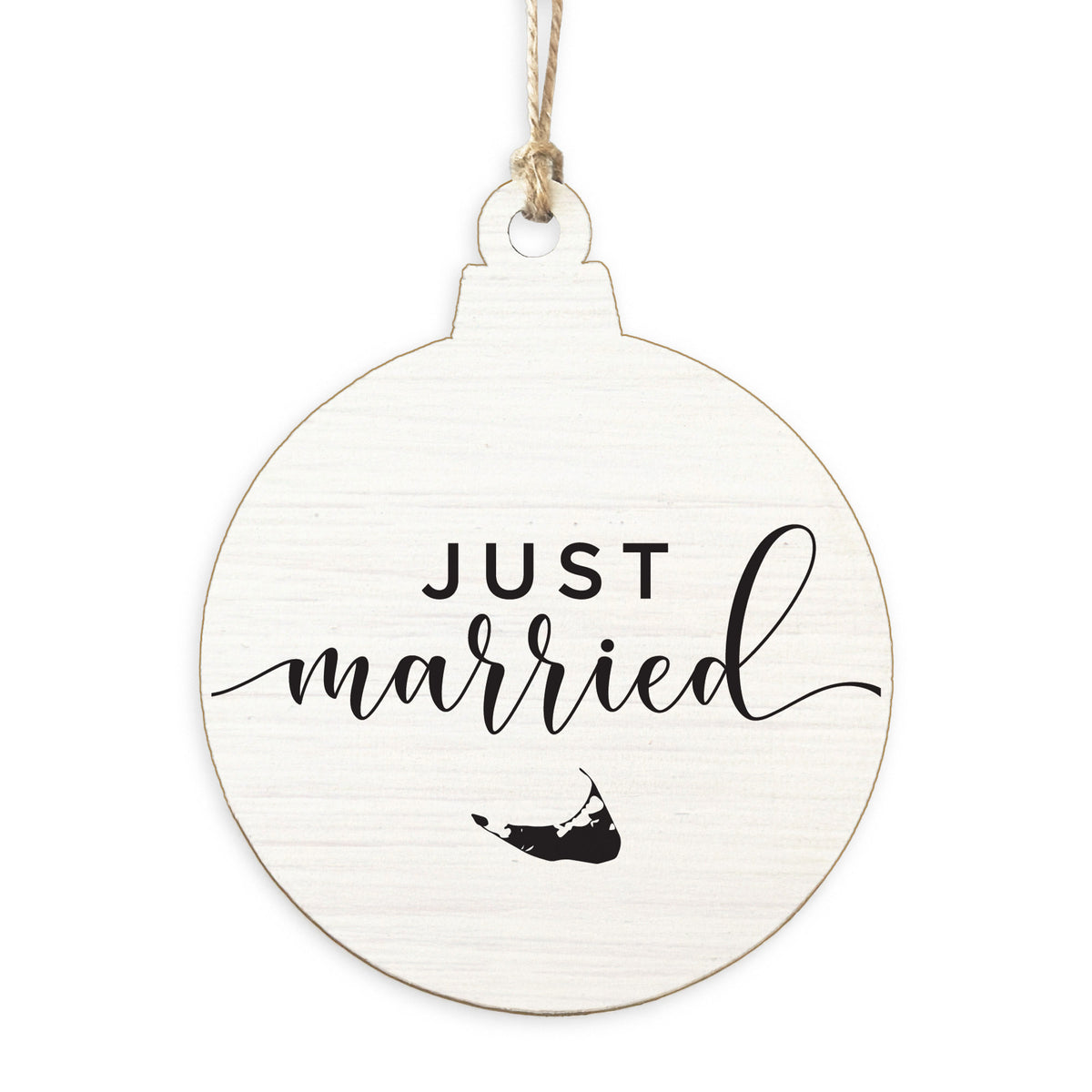 Just Married Nantucket Ornament