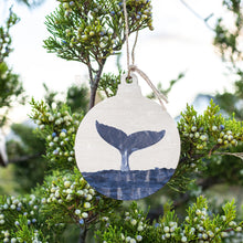 Load image into Gallery viewer, Indigo Whale Tail Bulb Ornament
