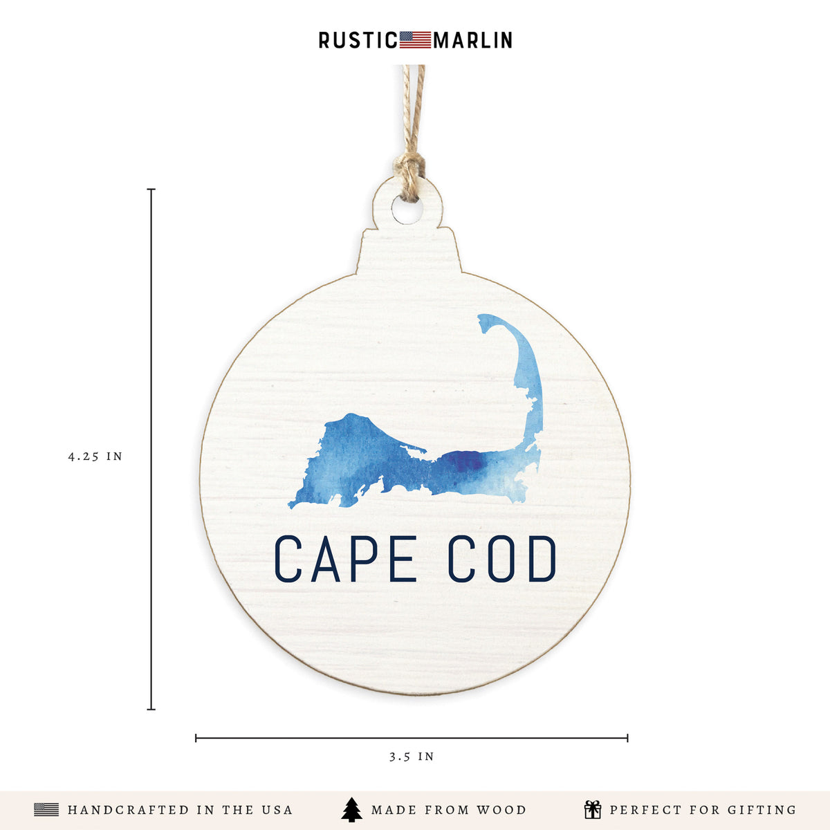 Watercolor Cape Cod Ornament