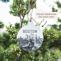 Boston City Map Ornament