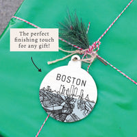 Boston City Map Ornament