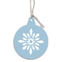 Light Blue Snowflake Bulb Ornament