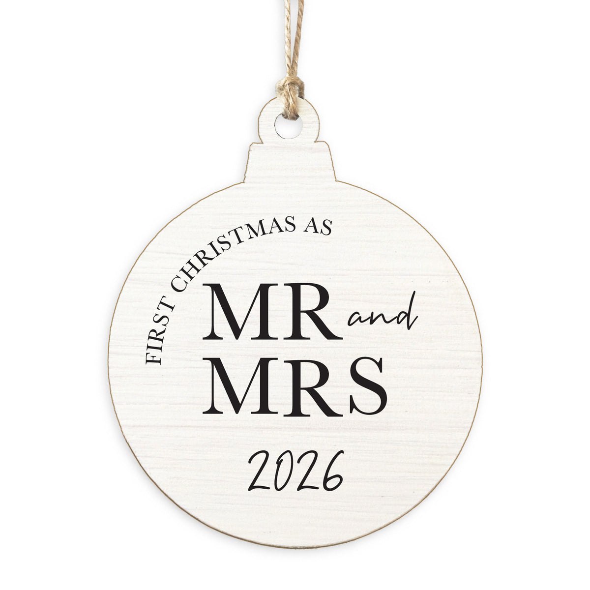 Mr & Mrs First Christmas Ornament