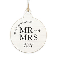 Mr & Mrs First Christmas Ornament