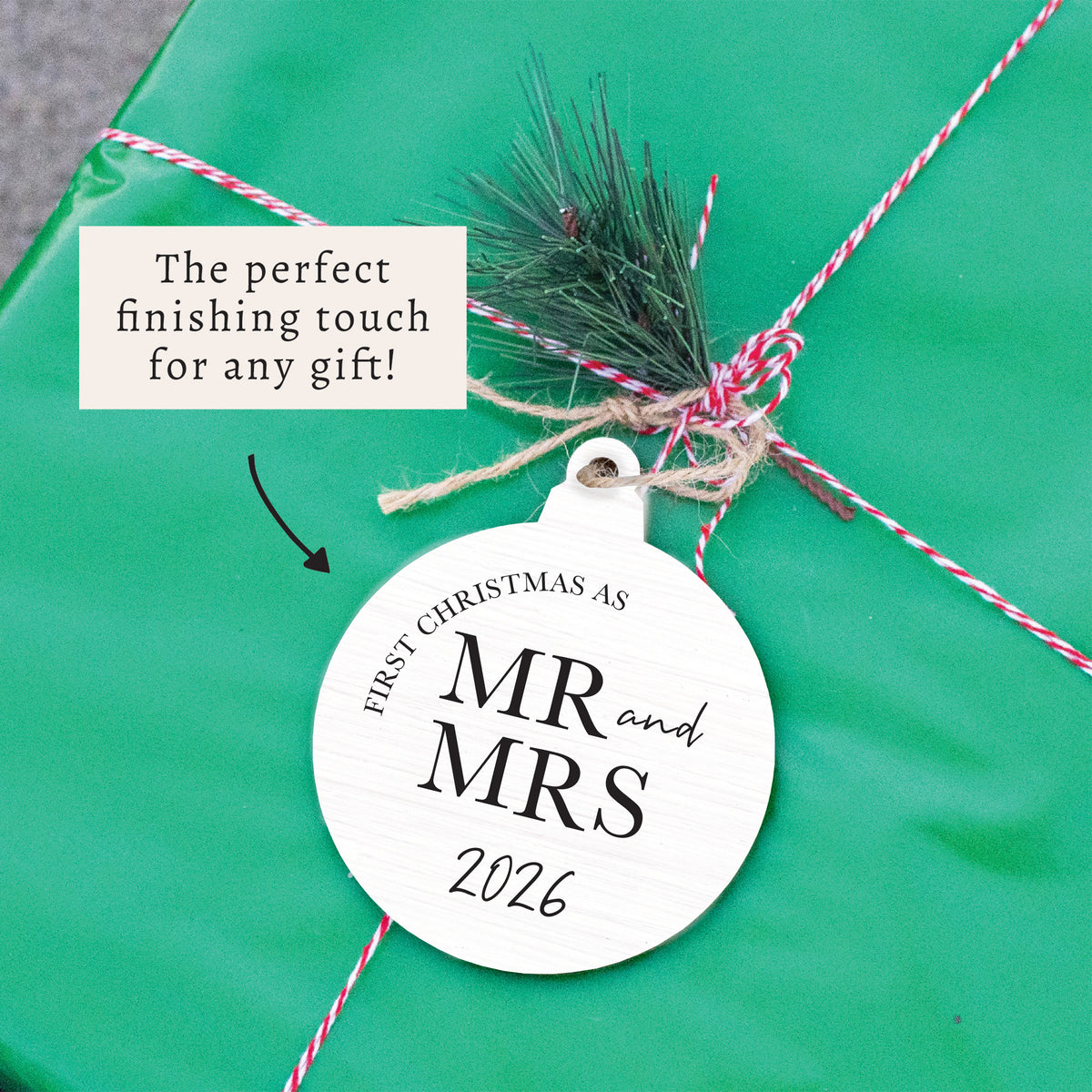 Mr & Mrs First Christmas Ornament