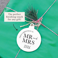 Mr & Mrs First Christmas Ornament