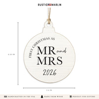 Mr & Mrs First Christmas Ornament