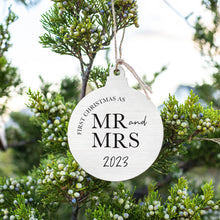 Load image into Gallery viewer, Mr &amp; Mrs First Christmas Bulb Ornament
