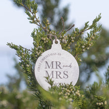 Load image into Gallery viewer, Mr &amp; Mrs First Christmas Bulb Ornament
