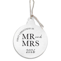 Mr & Mrs First Christmas Ornament