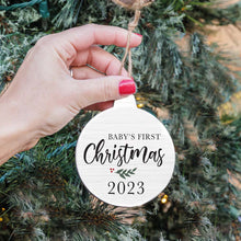 Load image into Gallery viewer, Baby&#39;s First Christmas Bulb Ornament
