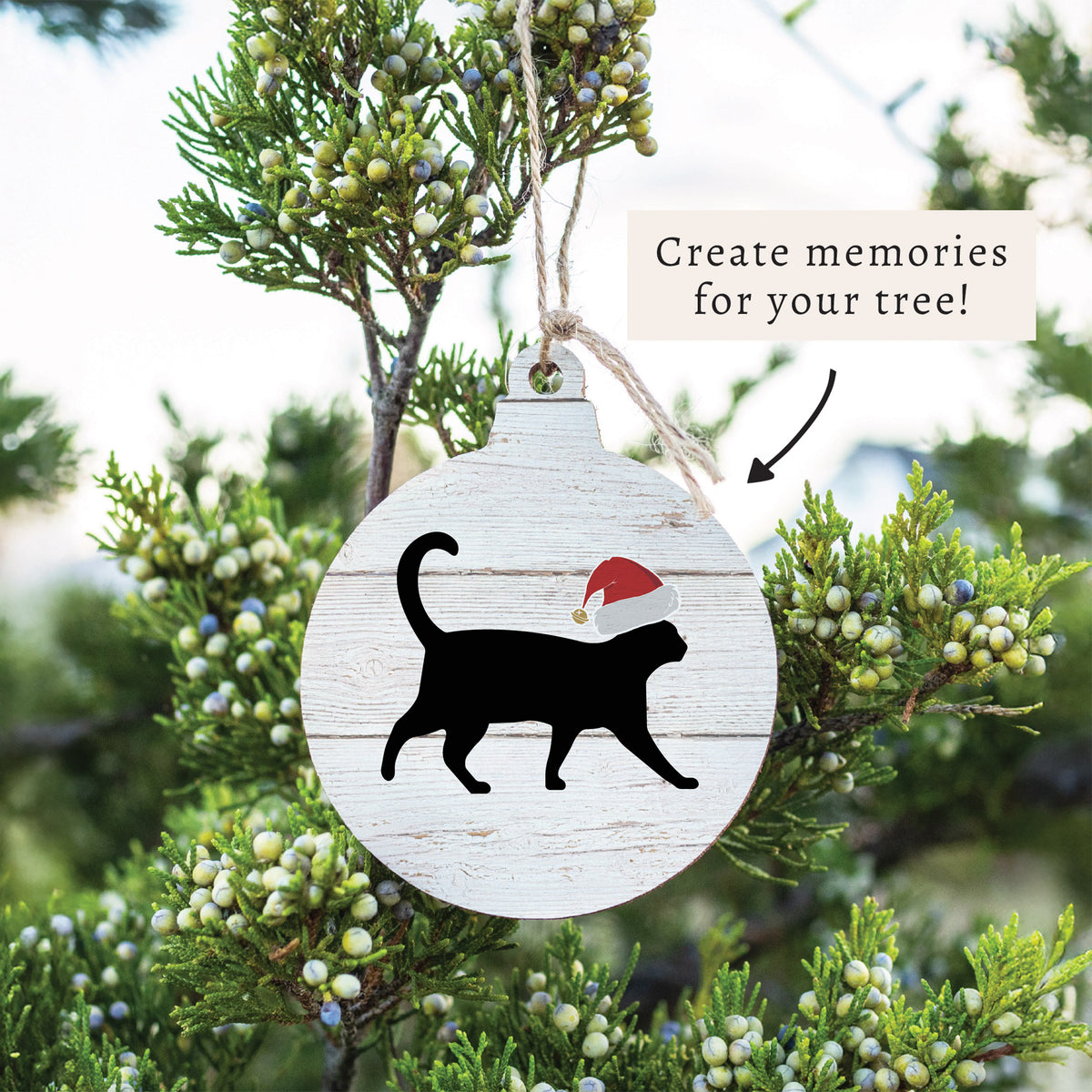 Santa Cat Ornament