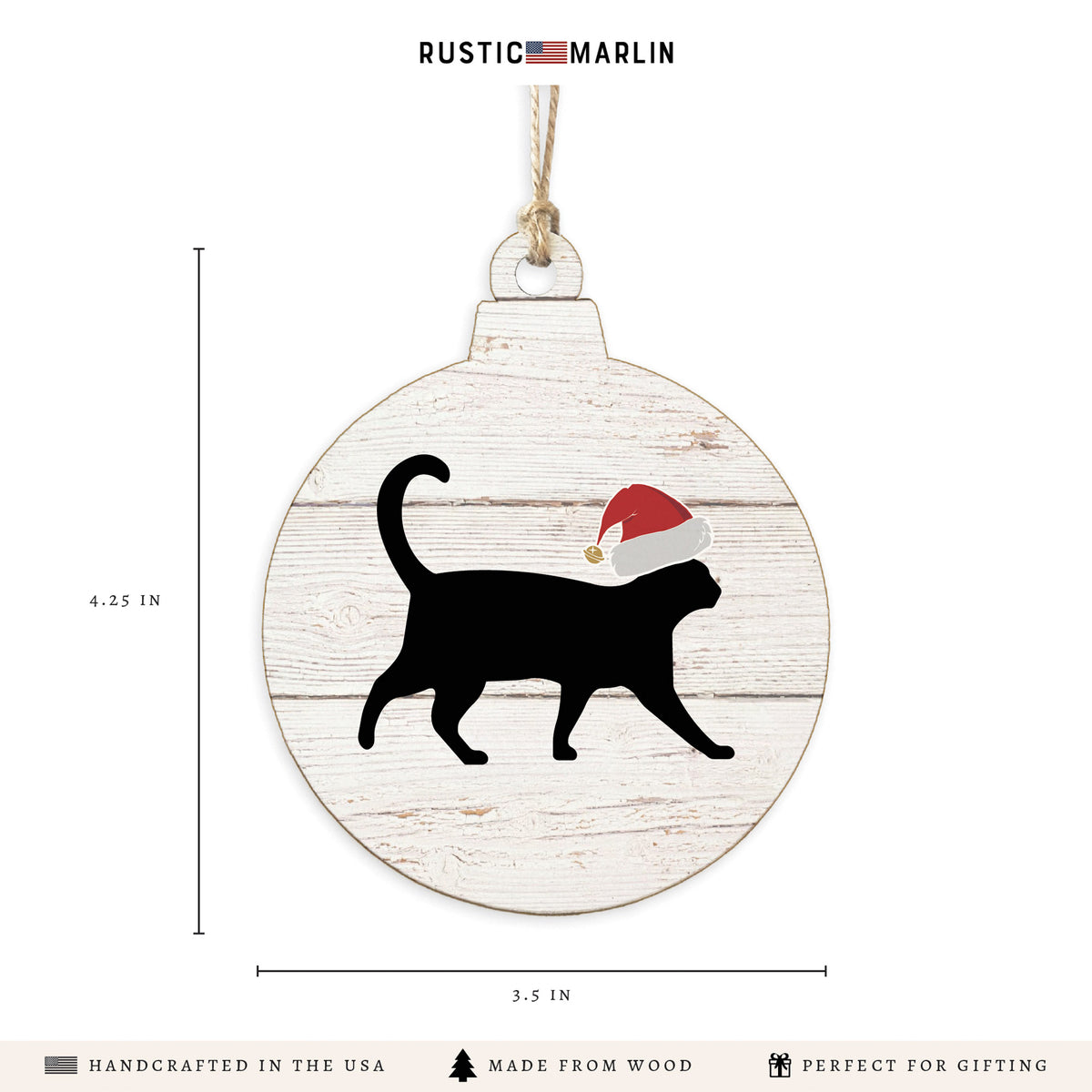 Santa Cat Ornament