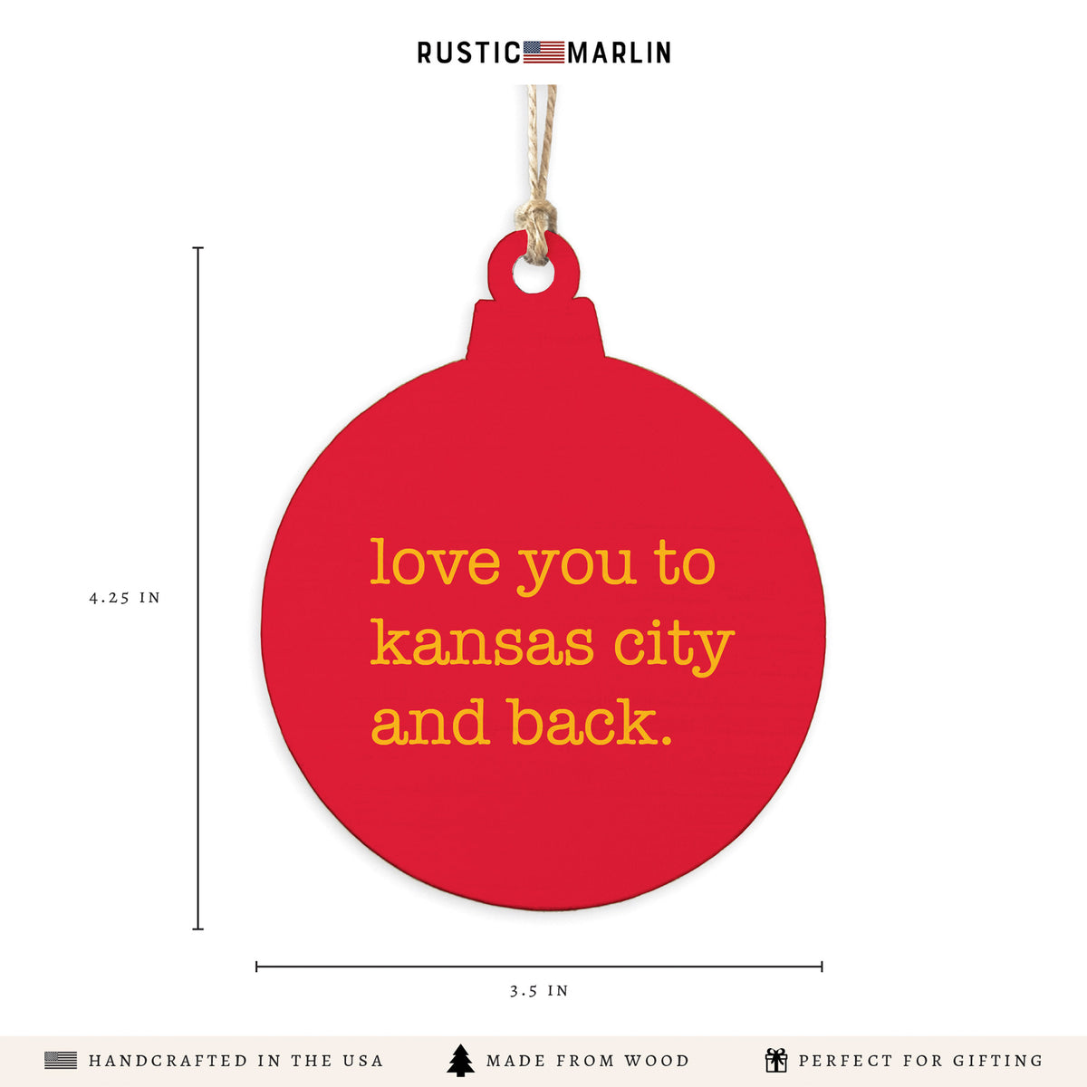 Love You To Kansas City Ornament