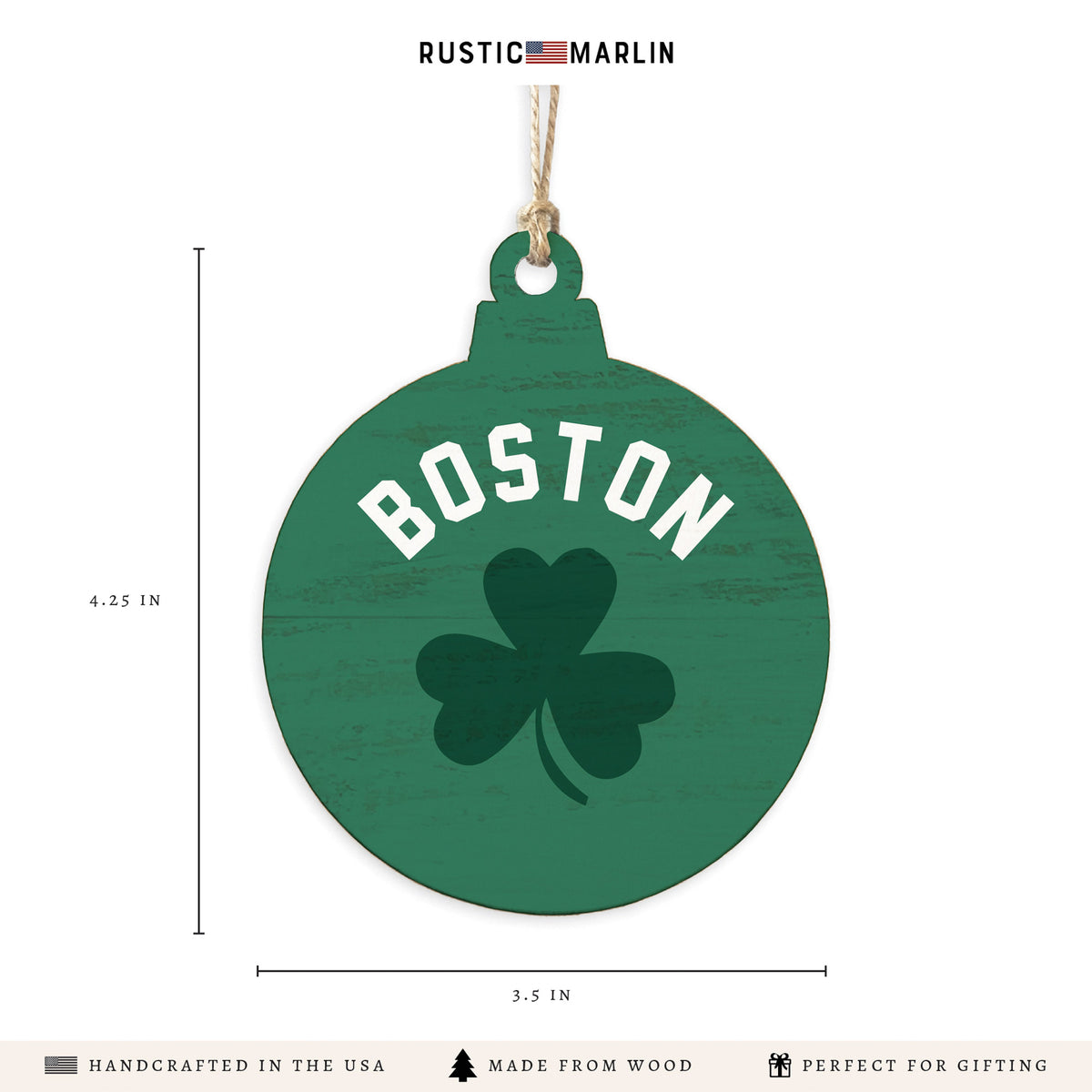 Boston Shamrock Ornament