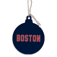 Red and Blue Boston Bulb Ornament