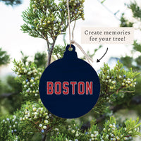 Boston Red and Blue Ornament