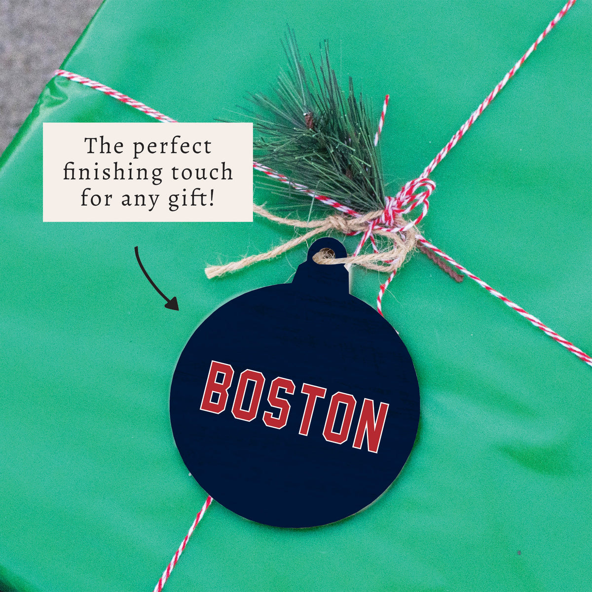 Boston Red and Blue Ornament
