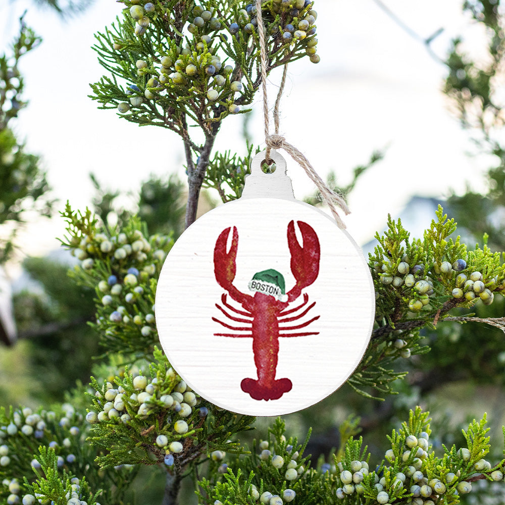 Boston Santa Lobster Bulb Ornament