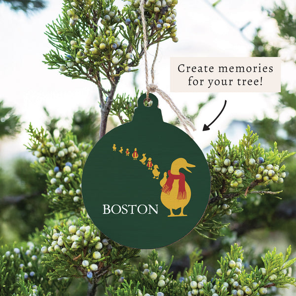 Boston Holiday Ducklings Ornament