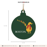 Boston Holiday Ducklings Ornament