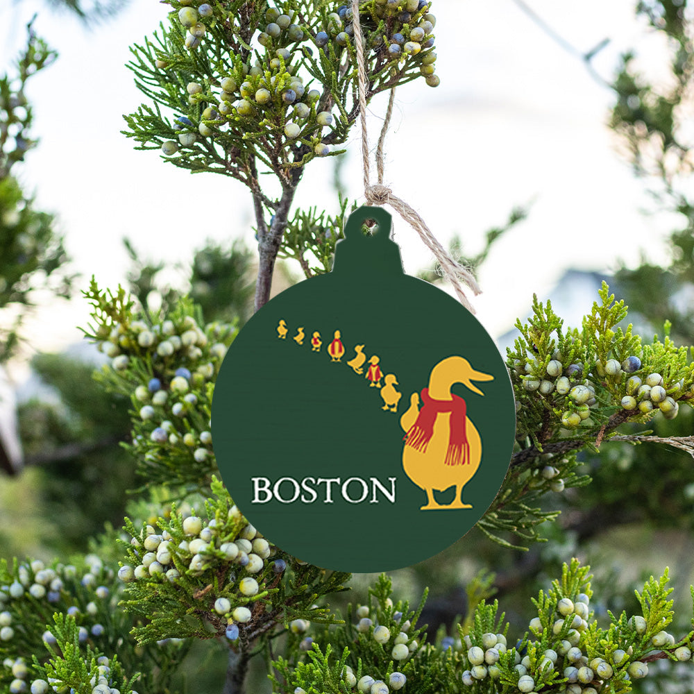 Boston Holiday Ducklings Bulb Ornament