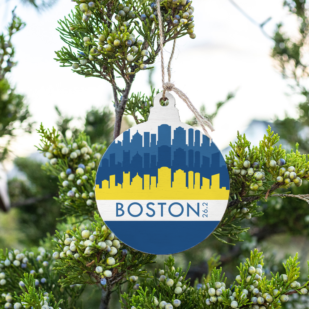 Boston 26.2 2024 Skyline Bulb Ornament