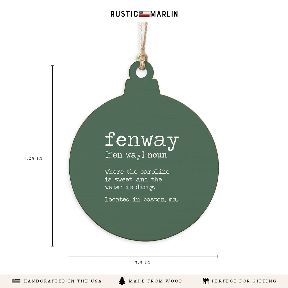 Fenway Definition Ornament