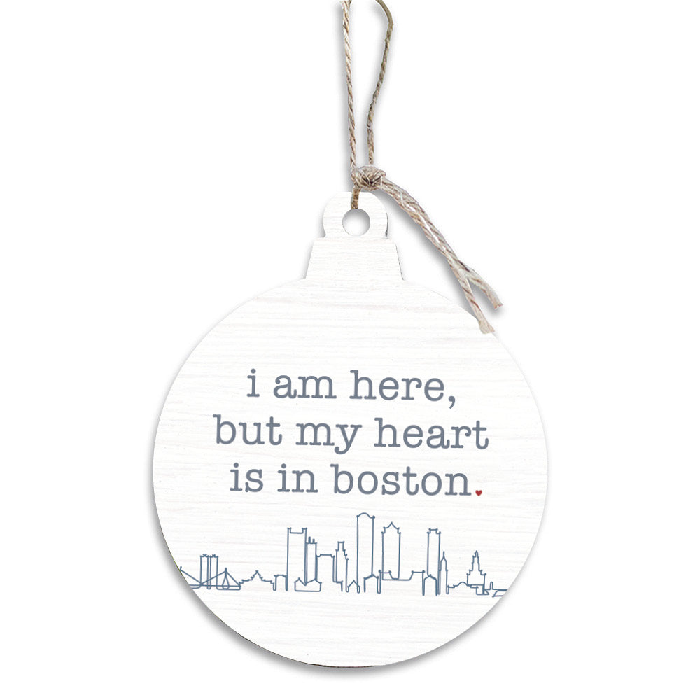 My Heart is in Boston Ornament
