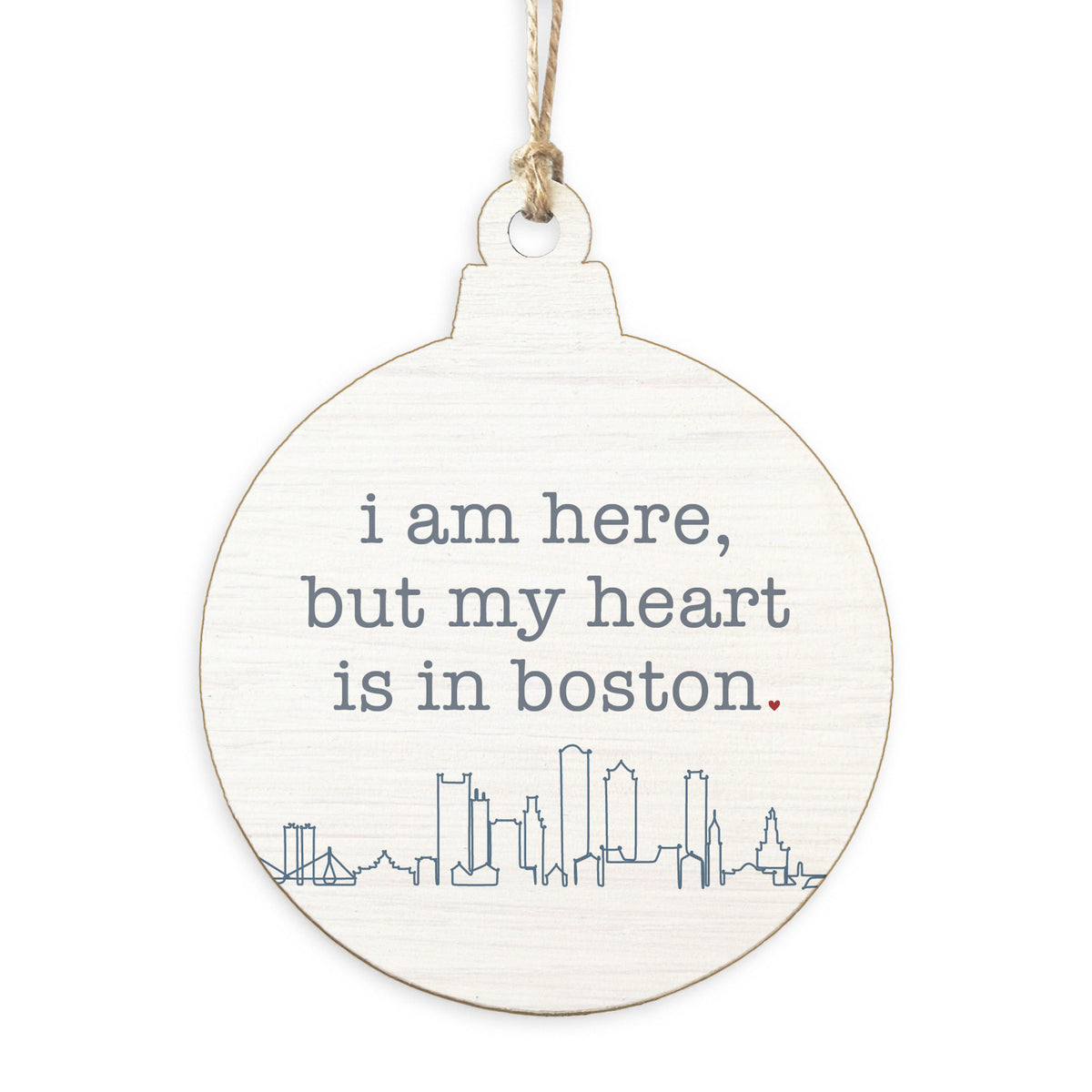 My Heart is in Boston Ornament