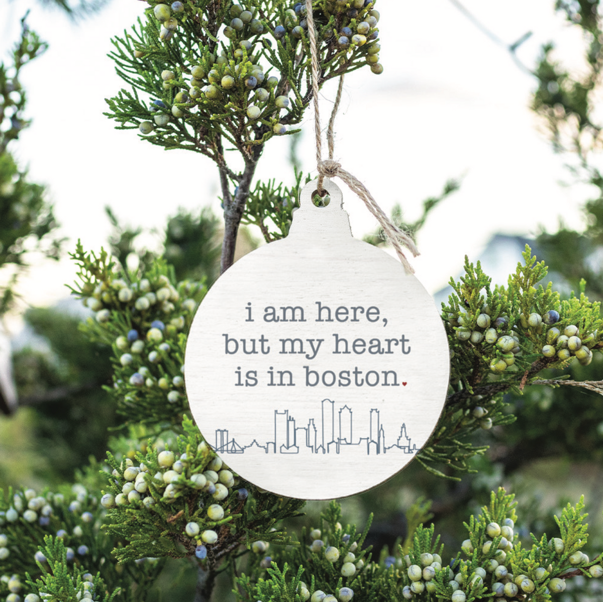 My Heart is in Boston Ornament