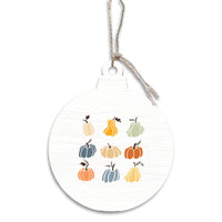Muted Pastel Pumpkins Bulb Ornament