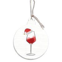 Santa Wine Bulb Ornament
