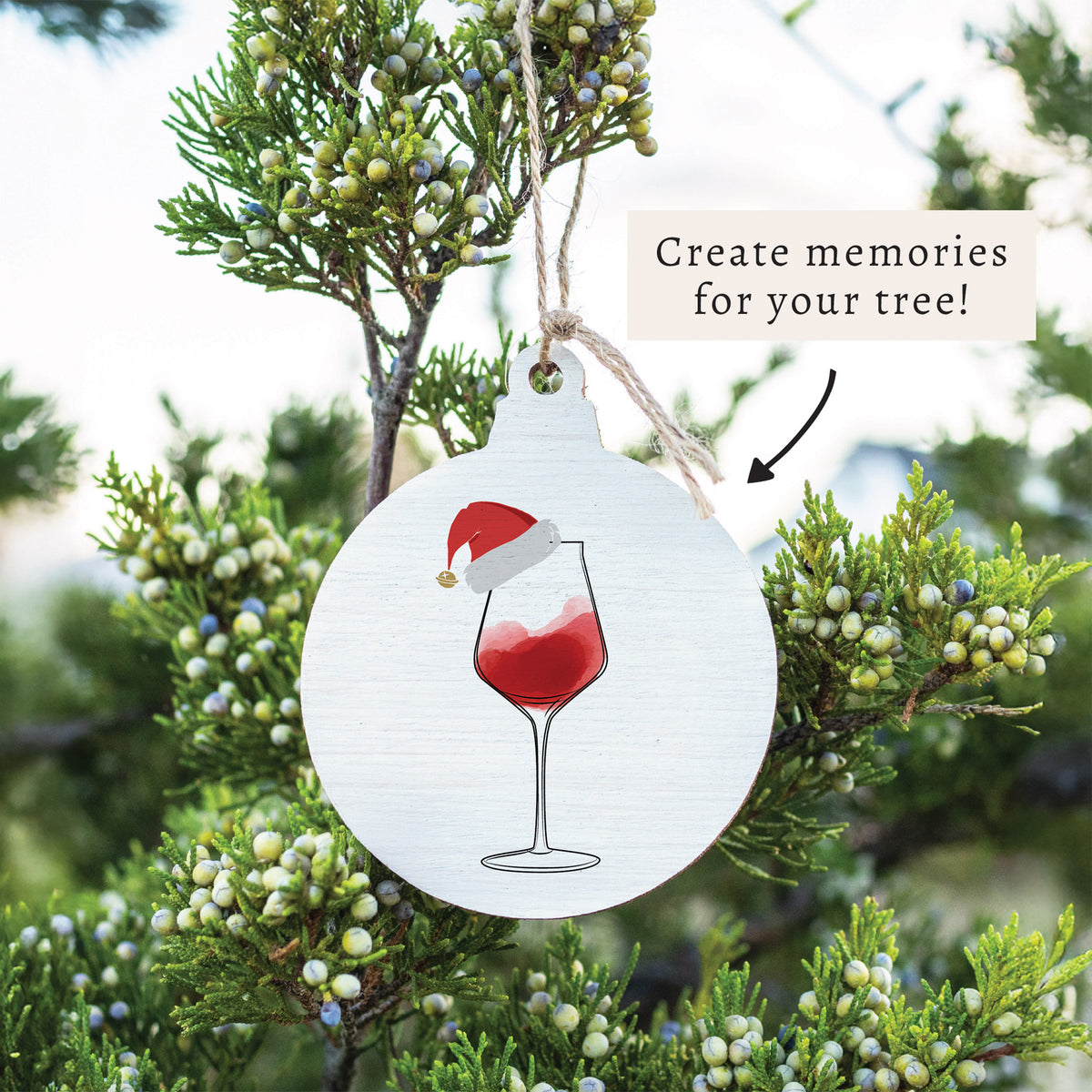 Santa Wine Ornament