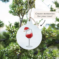Santa Wine Ornament