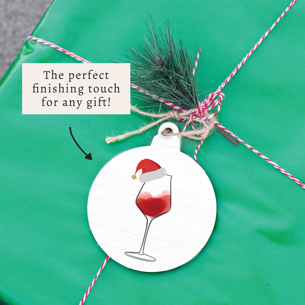 Santa Wine Ornament