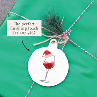 Santa Wine Ornament