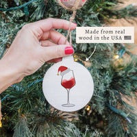 Santa Wine Ornament