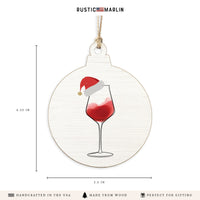 Santa Wine Ornament