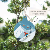 Bluebird Ski Day Ornament