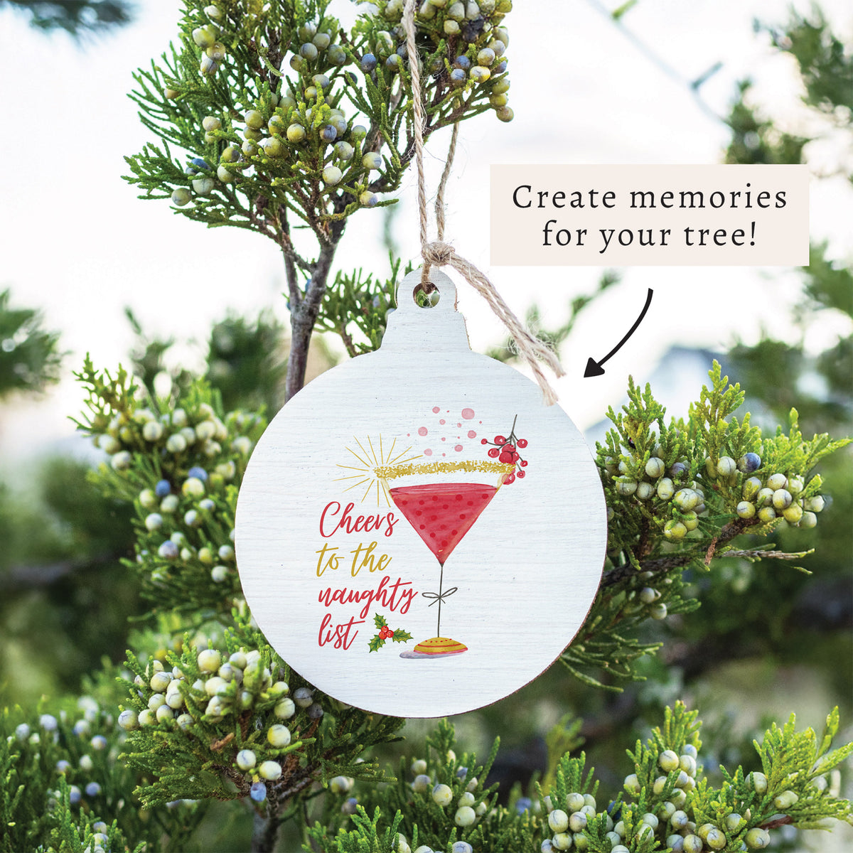 Cheers to the Naughty List Ornament