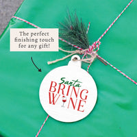 Santa Bring Wine Ornament