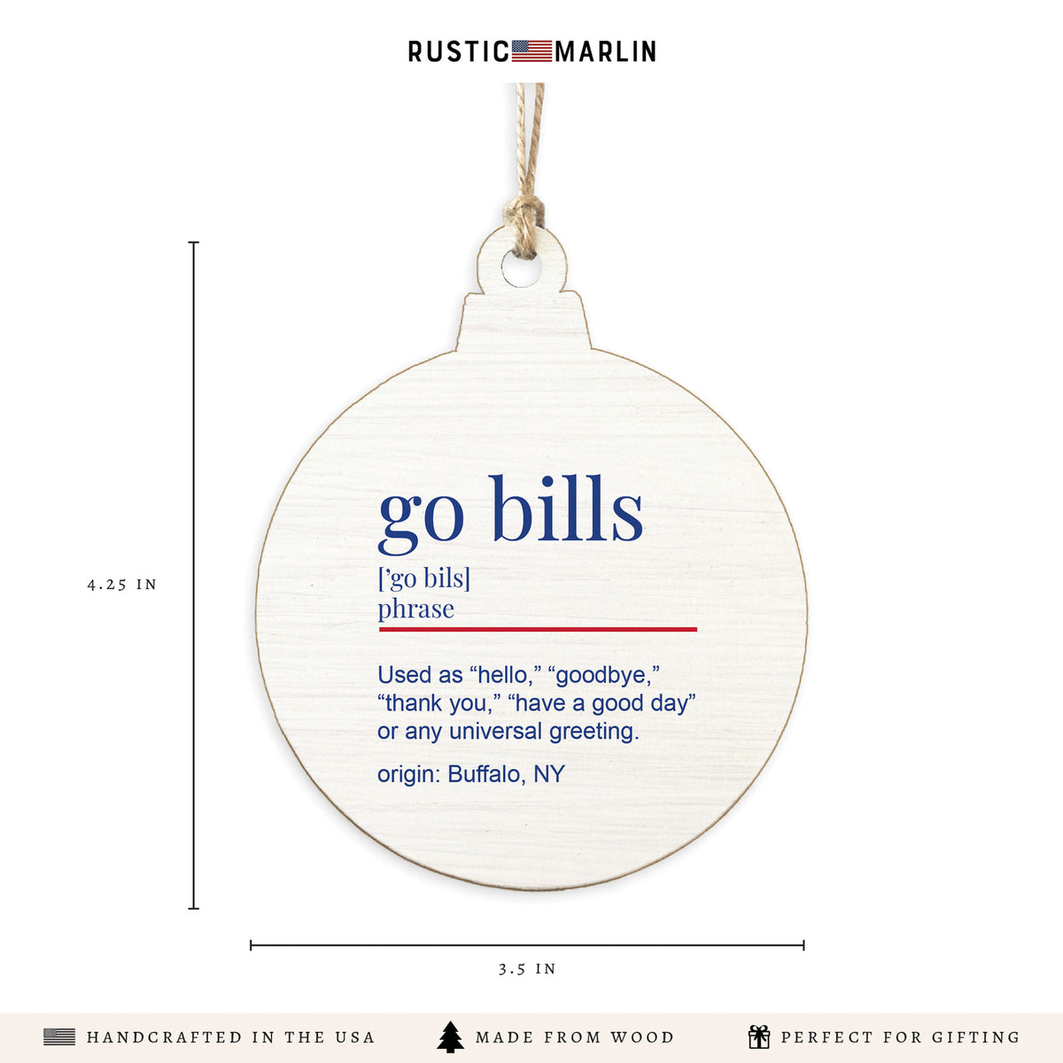 Go Bills Definition Ornament