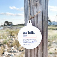 Go Bills Definition Bulb Ornament
