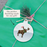 Santa Moose Ornament