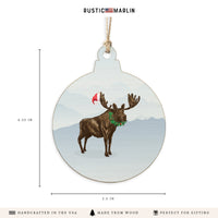 Santa Moose Ornament